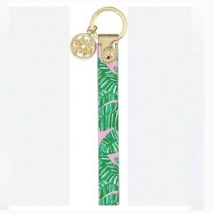 Lilly Pulitzer Durable Leatherette Strap Key Chain Let's go Bananas NWT